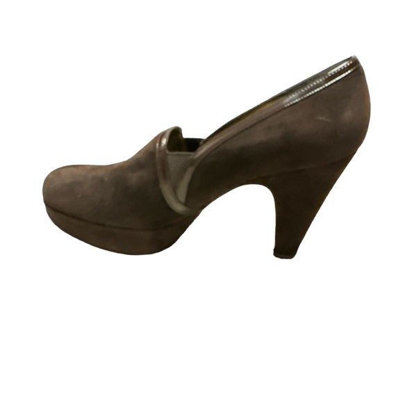 Stuart Weitzman Slip On Platform Suede Booties Dark Brown Size 6.5 - Picture 7 of 13